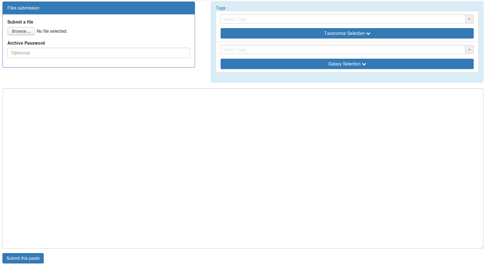AIL framework paste submission paste_submit