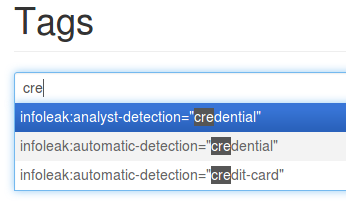 AIL framework tags Tags