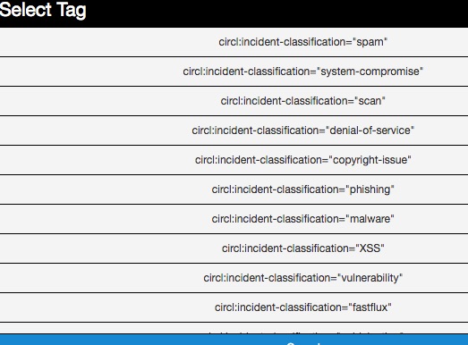 Select Tag from Taglis