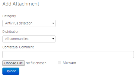 Point the uploader to the file you want to upload. Make sure to mark it as malware if the uploaded file is harmful, that way it will be neutralised.