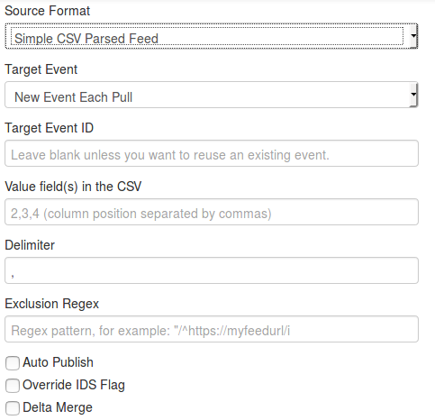 Simple CSV Parsed Feed