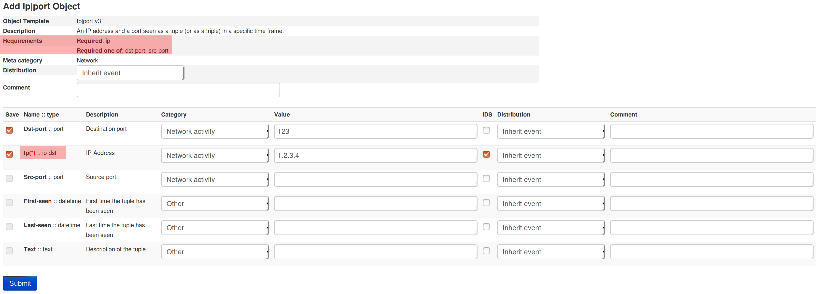 ip|port form