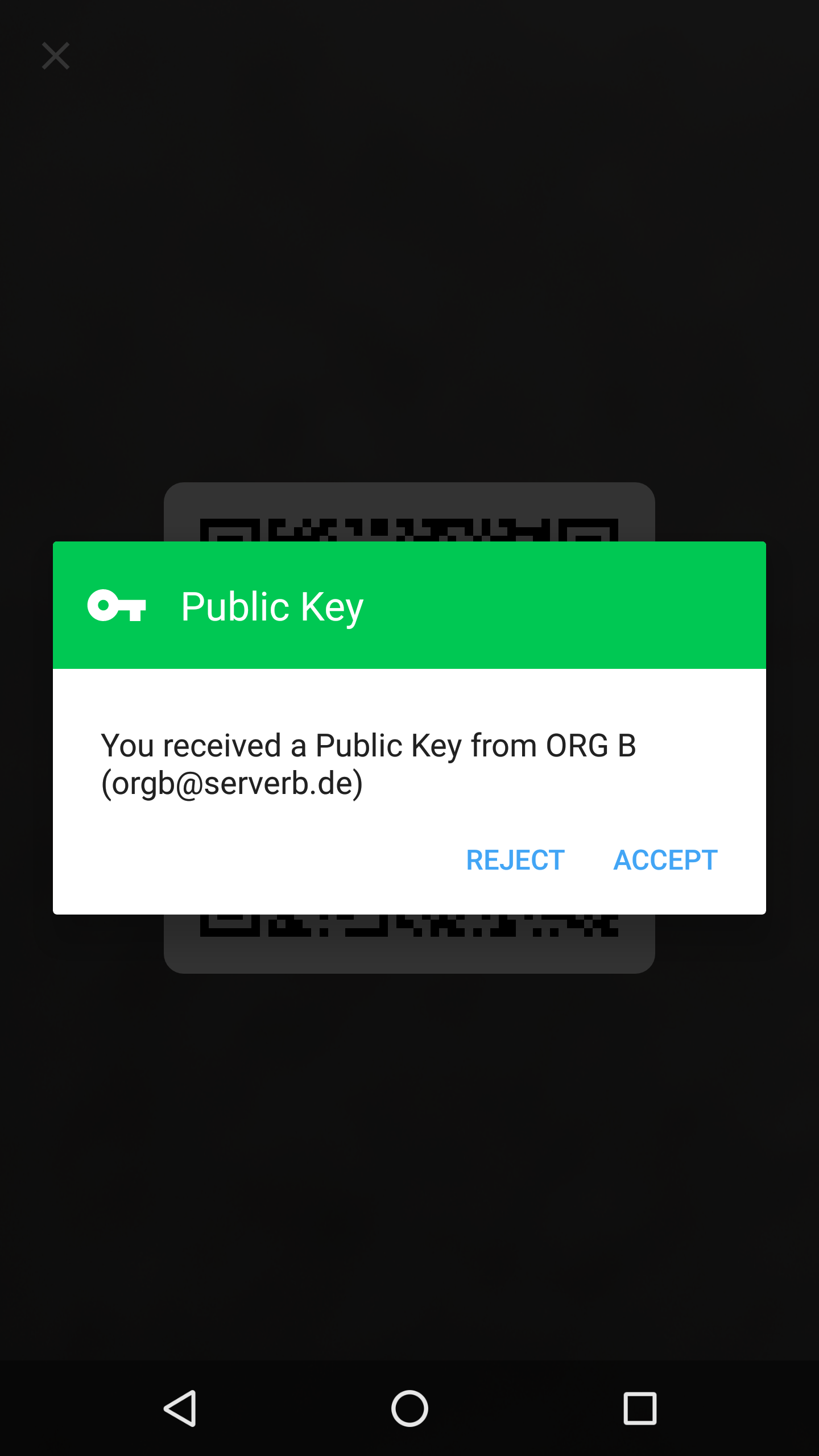Public Key Received