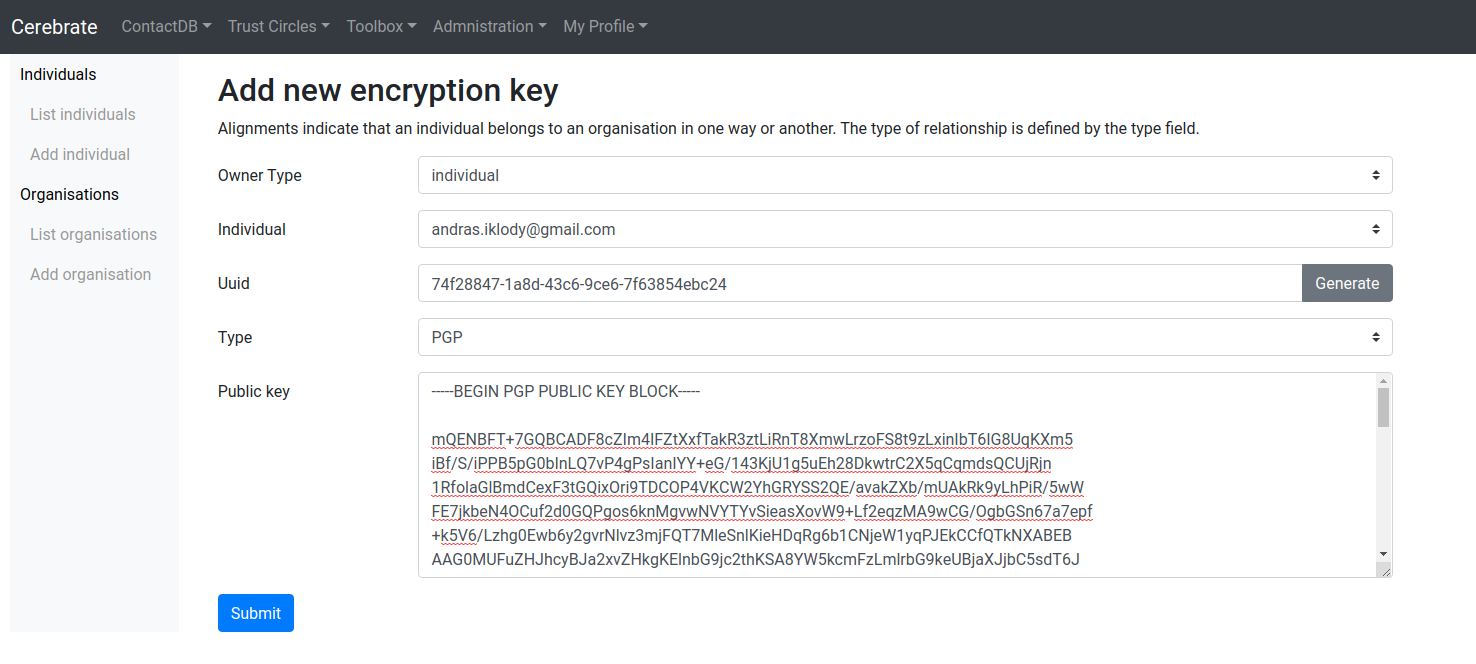Encryption key management